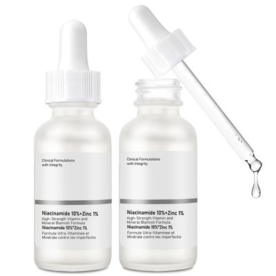 Niacinamide 10 Zinc 1 Face Serum For Women,Niacinamide Hydrating Serum with Hyaluronic Acid for Oil Control Anti Acne, 30 ml Anti Aging Niacinamide Serum for Skin Barrier Repair,2Pcs
