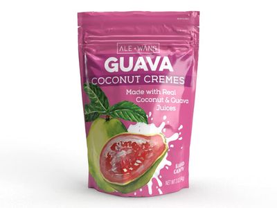 ALE WANG Guava Coconut Cremes Hard Candy Made with Natural Guava Juice and 100 Pure Coconut Milk Great Alternative to Chocolate, Caramel, and Toffee (1-Pack)