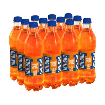 IRN-BRU From AG Barr The Original and Best Sparkling Flavored Soft Drink A Scottish Favorite 16.9 Fluid Ounce (Pack of 12)