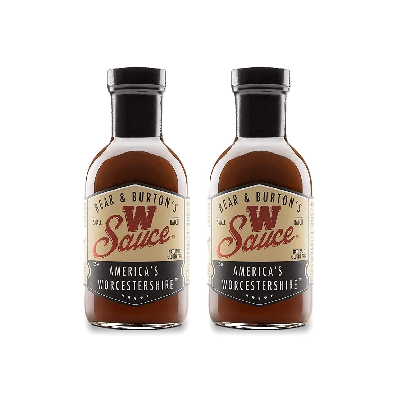 Bear and Burtons W Sauce Distinctive Worcestershire Sauce Blend Perfect for Steaks, Dressings Marinades 12 Oz - Pack of 2