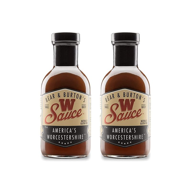 Bear and Burtons W Sauce Distinctive Worcestershire Sauce Blend Perfect for Steaks, Dressings Marinades 12 Oz - Pack of 2