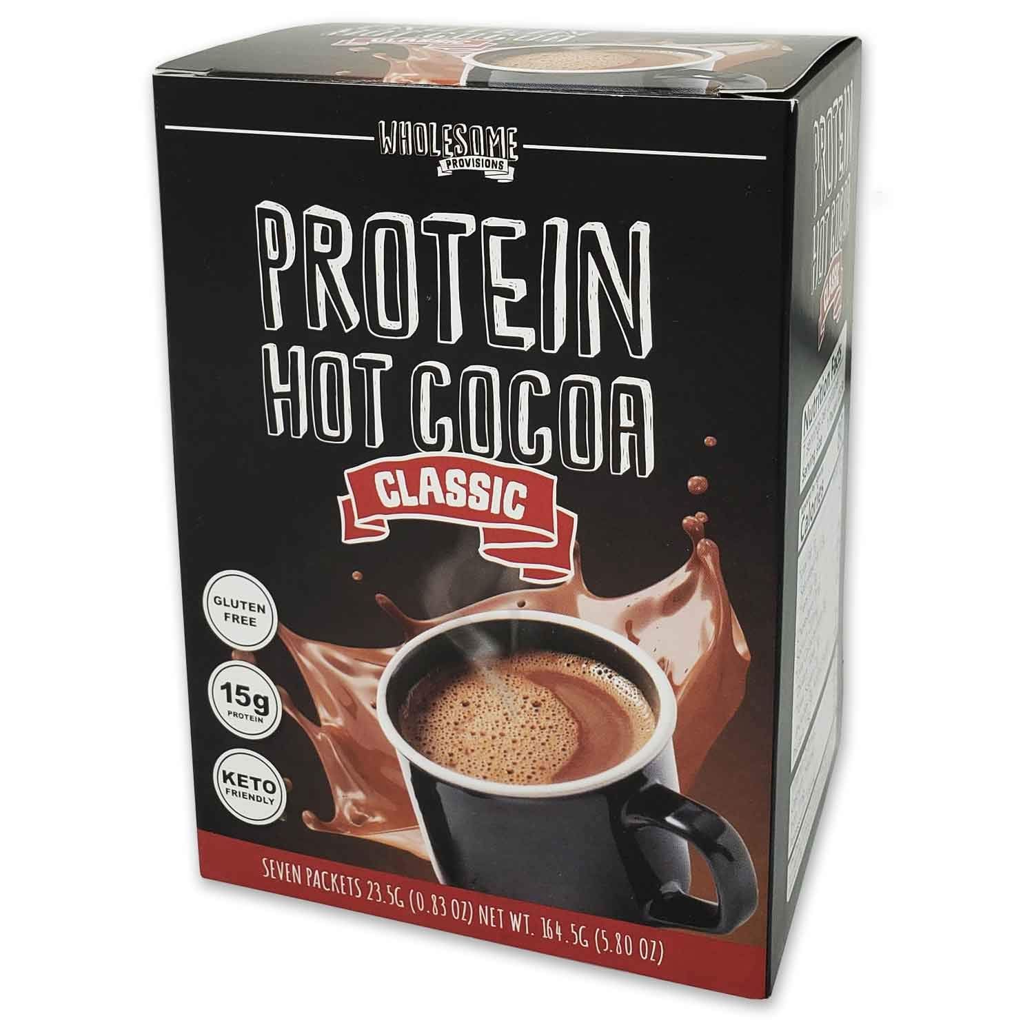 Protein Hot Chocolate, Keto Hot Chocolate Mix, Low Carb Hot Cocoa, 15g Protein, 4g Net Carbs, Low in Sugar, Instant Hot Coco, 7 Individual Macro-Controlled Packages (Classic, 5 Pack)