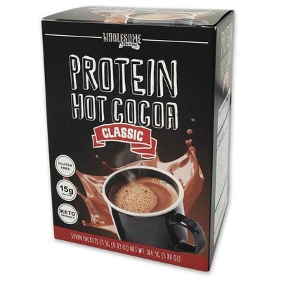 Protein Hot Chocolate, Keto Hot Chocolate Mix, Low Carb Hot Cocoa, 15g Protein, 4g Net Carbs, Low in Sugar, Instant Hot Coco, 7 Individual Macro-Controlled Packages (Classic, 5 Pack)