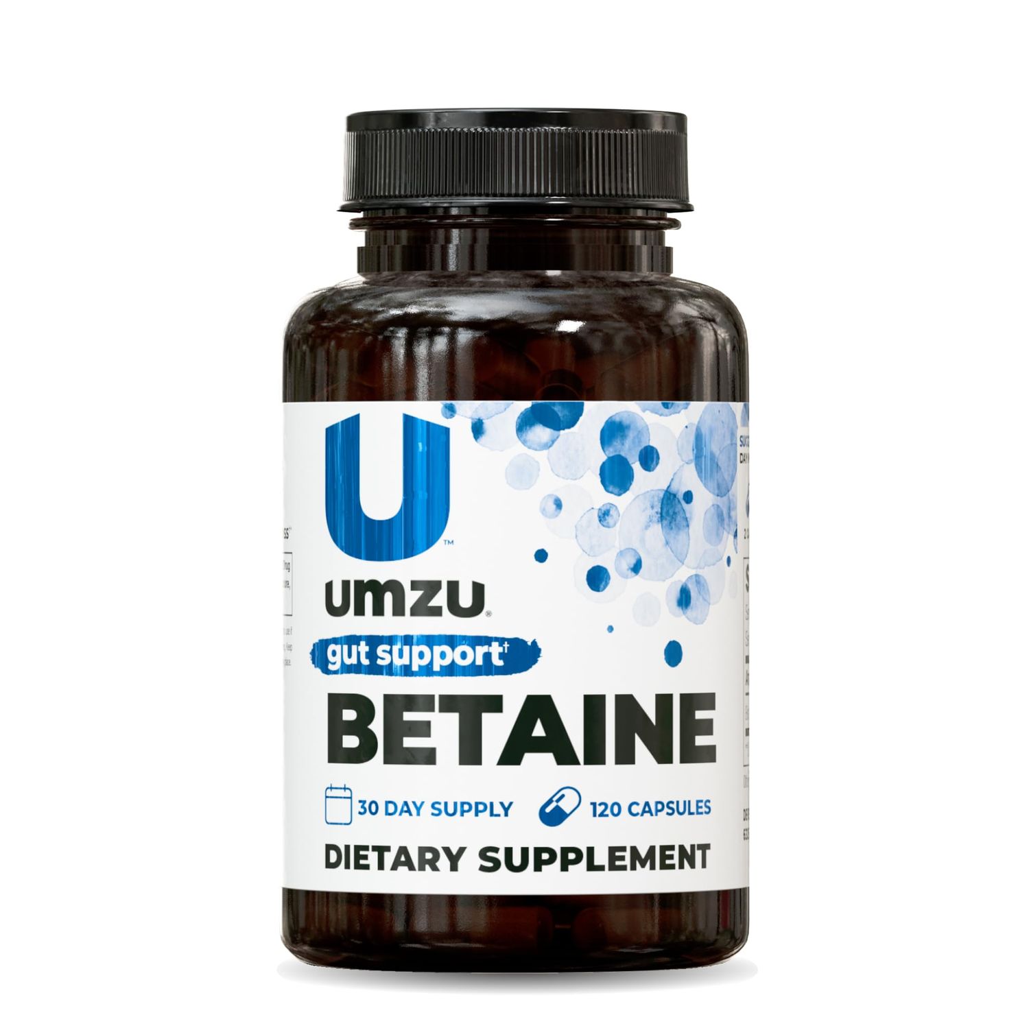UMZU Betaine HCl Supplement Digestive Support, Gastric Comfort, Nutrient Absorption Cardiovascular Support Natural Digestion Gut Health Aid (120 Capsules)
