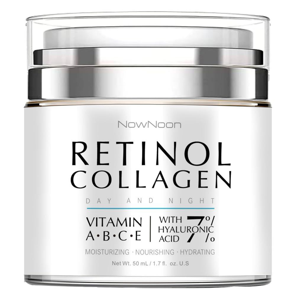 Collagen, Retinol Hyaluronic Acid Face Cream - Anti-Aging Face Moisturizer Cream for Neck Body Tightening Skin, Daily Moisturizer Face Cream for Women and Men - 1.7 fl.oz.