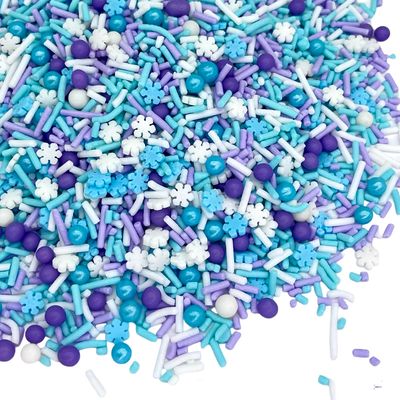 Sprinkles Frozen in Sugar Sprinkle Mix Blue Sprinkles Confetti Sprinkles Metallic Sprinkles Snowflake Sprinkles Cake Sprinkles (Pink purple blue)