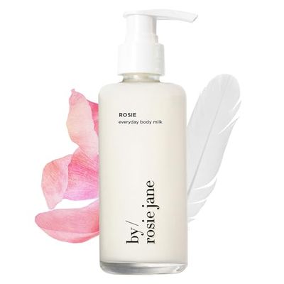 By Rosie Jane Everyday Body Milk (Rosie) - Hydrating Toner Body Moisturizer to Help Even Skin Tone - Infused with Soothing Aloe Vera and Turmeric Root to Promote Anti-Aging (5 Ounce)