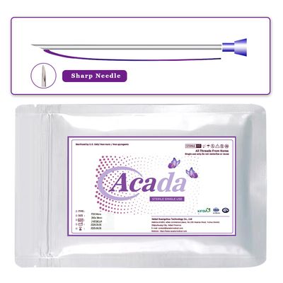 ACADA Pdo Threads for Face Lift Pdo Mono Threads for Face 26G60mm Thread Lift, Production of Collagen USP 5-0 40Pcs