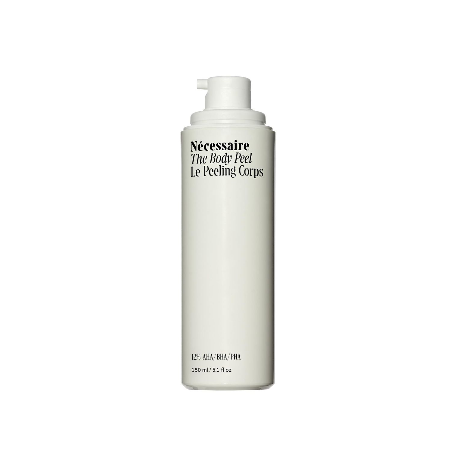 N cessaire The Body Peel. Resurfacing Serum for KP, Ingrowns, Strawberry Skin and Discoloration. 10 AHA, 1 BHA, 1 PHA, Peeling Peptide. Dermatologist-Tested. Hypoallergenic. Non-Comedogenic. 150ml