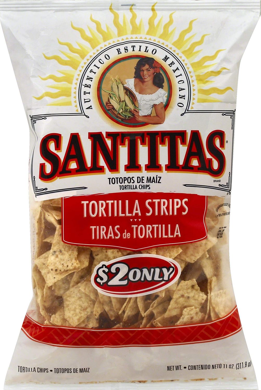 Santitas Original Tortilla Chip Strip 11 Oz - 0028400625811, 11 Oz