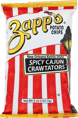 Zapp&#39;s Kettle Chips Bag, Spicy Cajun Crawtators, 5 oz