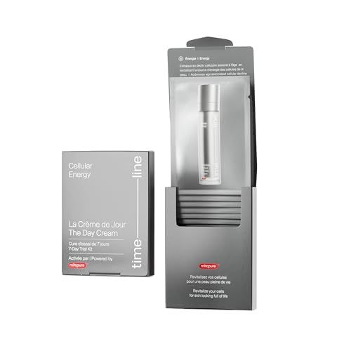 Timeline The Day Cream (7 day trial kit) powered by Mitopure (Urolithin A), Healthy Aging face cream. Clinically proven to boost skin hydration and visually reduce wrinkles. 7 sachets.