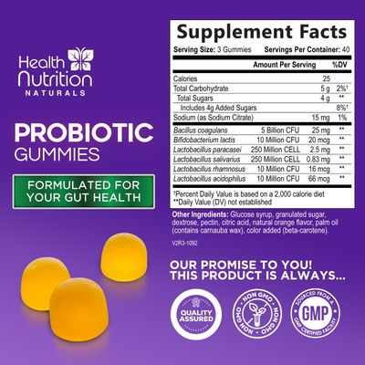 Probiotic Gummies for Digestive Health - Daily Probiotics for Women Men Gummy, 5 Billion CFU Probiotics Supplement, Probiotic Strains Supports Immune, Vaginal, Gut Health, Non-GMO - 120 Gummies