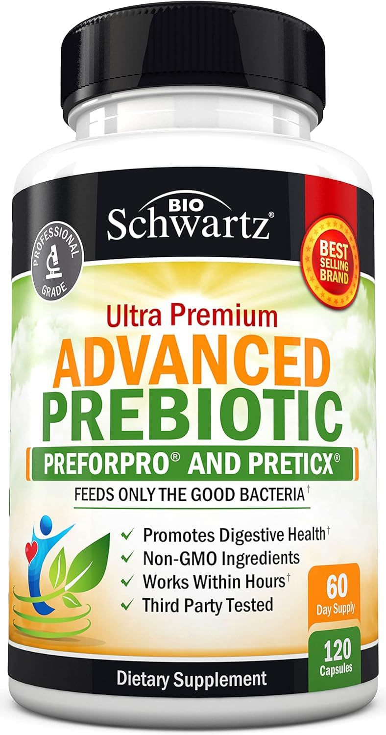 Advanced Prebiotics for Digestive Health - Fast Acting Gut Health Supplement with Clinically Validated Prebiotics for Women Men for Healthy Gut Flora Bloating Immune Support - 2 Month Supply