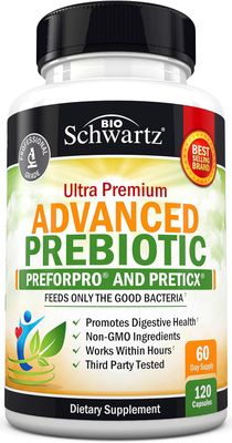 Advanced Prebiotics for Digestive Health - Fast Acting Gut Health Supplement with Clinically Validated Prebiotics for Women Men for Healthy Gut Flora Bloating Immune Support - 2 Month Supply