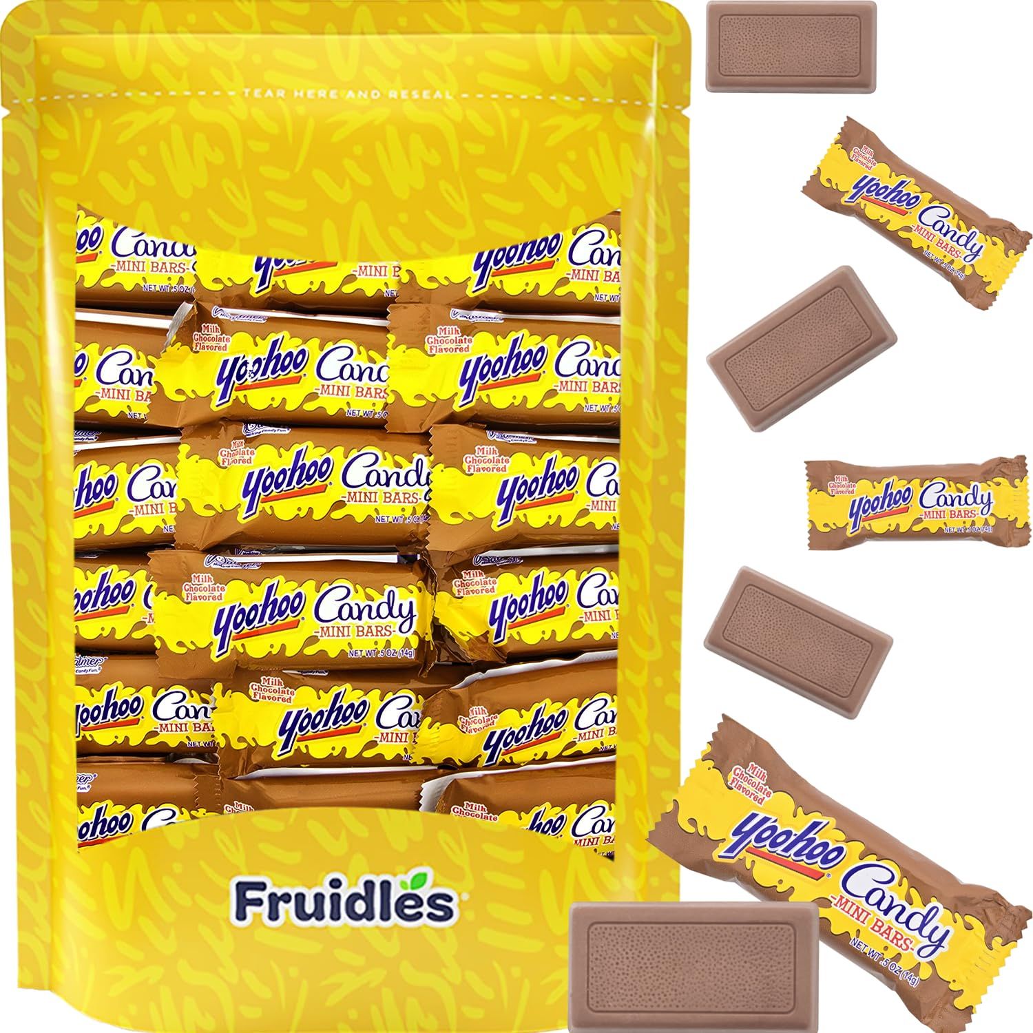 Yoo-hoo Mini Milk Chocolate Bars, Kosher Certified Dairy .5oz Individually Wrapped Bars (40 Yoo-Hoo! Bars)