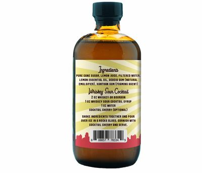 Barrel Roll Bar Essentials Cocktail Mixers - Whiskey Sour Cocktail Mix - All-Natural Whiskey Sour Drink Mix - USA Handcrafted Cocktail Syrups - Small Batch Cocktail Bitters w Cane Sugar - 8 Ounce