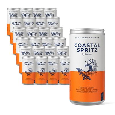 Pentire Coastal Spritz 24 Pack - Non-Alcoholic Cocktail Drink, Low-Calorie and Ready-to-Drink alcohol free cocktail, 100 Plant-Based and Alcohol-Free