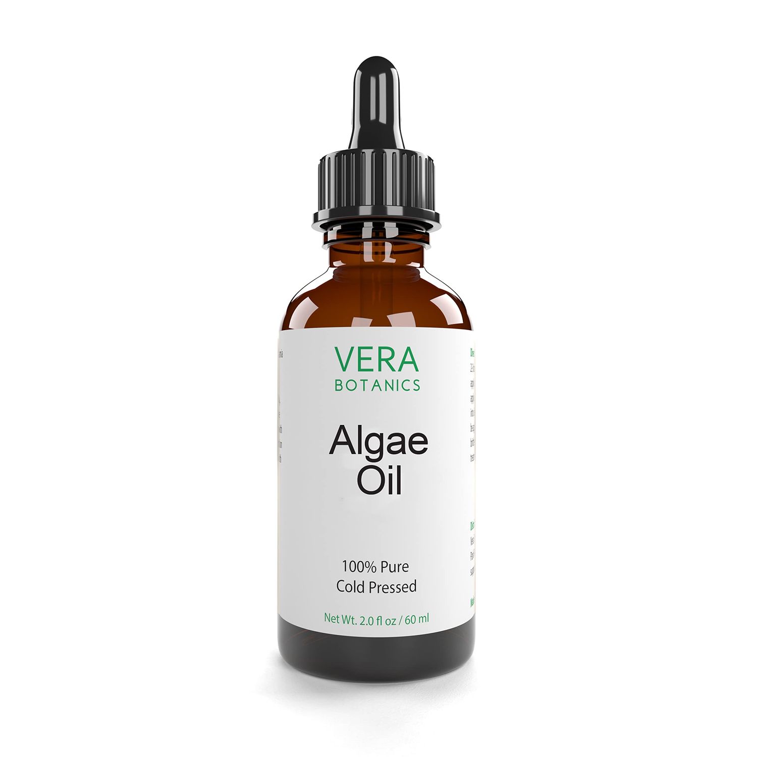 Vera Botanics ALGAE OIL 100 Pure Natural, Unrefined, Cold-Pressed For Face, Dry Skin, Nails, Lips, Body Hair - Reduce Hair Breakage, Appearance of Scars from Psoriasis, Eczema Acne