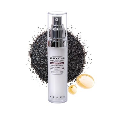 IZEZE Black Cumin NPB Bliss Serum 1.01fl.oz, 30ml Skin Barrier, Glow Moisturizer Korean Skin Care, Niacinamide, Deep Hydration, Thymoquinone, Black Cumin Nigella Sativa Seed Oil For Skin Health