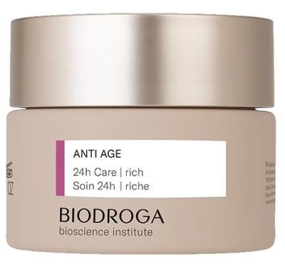 Biodroga Anti Age 24h RICH Face Cream (1.7 oz)- Firming, Smoothing, Anti Wrinkle, Lifting - with Instant Lift Complex Q10 - NO Fragance, Colouring, Silicons, Mineral Oil, Parabens, Gluten, Lactose