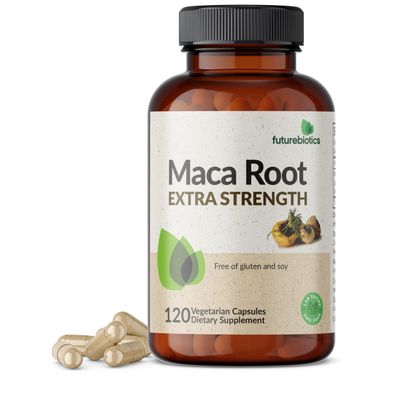 Futurebiotics Maca Root Extra Strength 4000 MG Supports Energy, Stamina Reproductive Health, Non-GMO, 120 Vegetarian Capsules