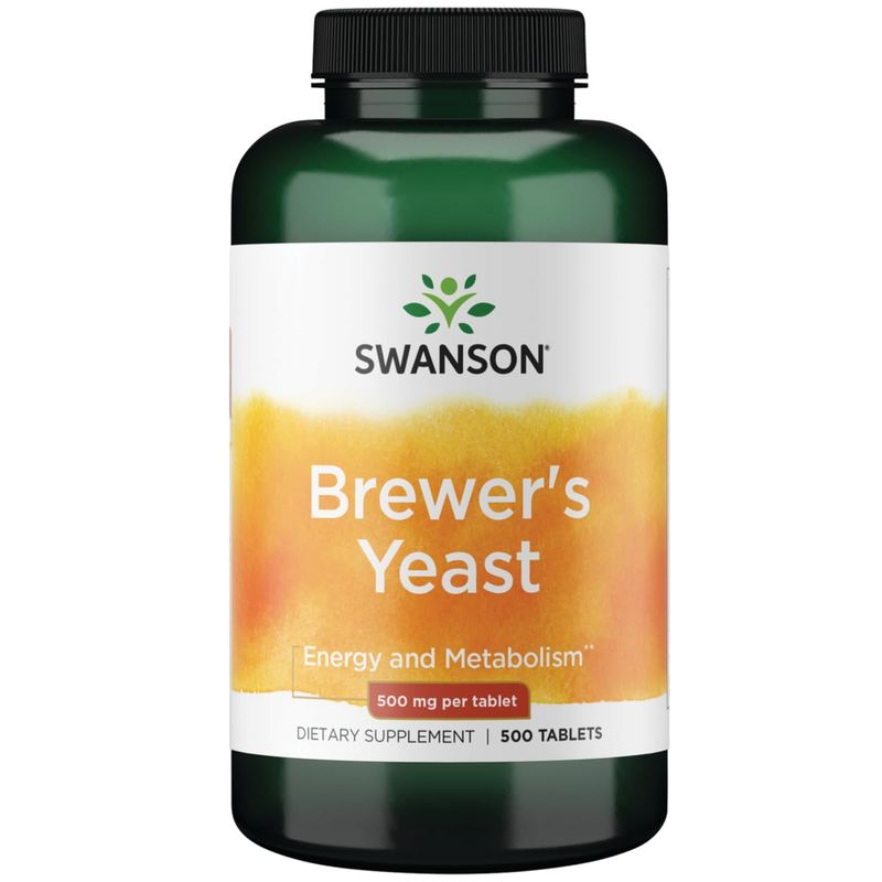 Swanson Brewer's Yeast - B Complex Vitamin Formula (500mg, 500 Tablets)