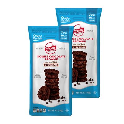 Classic Cookie, Crispy Mini Cookies, Double Chocolate Brownie 7oz, 2 Bags