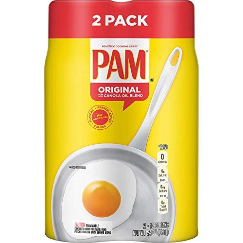 Pam Original No-Stick Cooking Spray 100 natural Canola Oil (2 pack - 12oz each can)