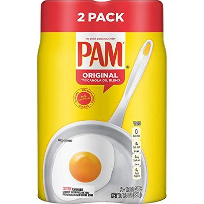 Pam Original No-Stick Cooking Spray 100 natural Canola Oil (2 pack - 12oz each can)