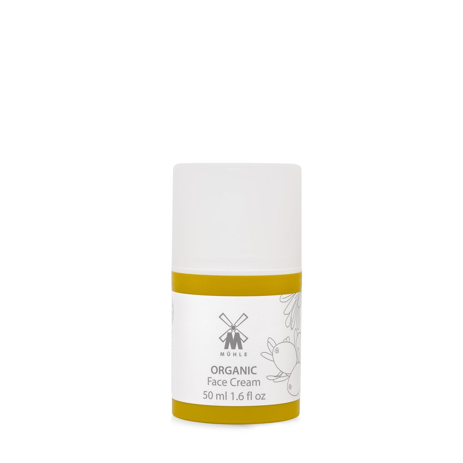 M HLE ORGANIC Face Cream Natural Moisturizer w Shea Butter, Aloe Vera Essential Oils For All Skin Types BDIH Certified 100 Vegan 50mL (1.69 oz) Bottle