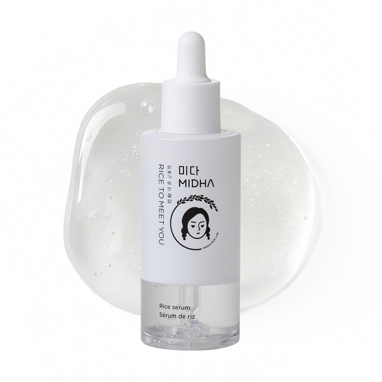 MIDHA Rice Serum, 1.69fl.oz50ml, Deep hydration, Skin barrier support, Lightweight, Moisture, Radiant, Long-lasting Moisture care, balanced skin appearance, Nourishing