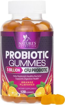 Probiotic Gummies for Women Men&#39;s Digestive Health, 5 Billion CFU, Best Daily Probiotics Gummy for Vaginal, Immune Support Gut Health, Supports Occasional Constipation Gas Bloating, 120 Gummies
