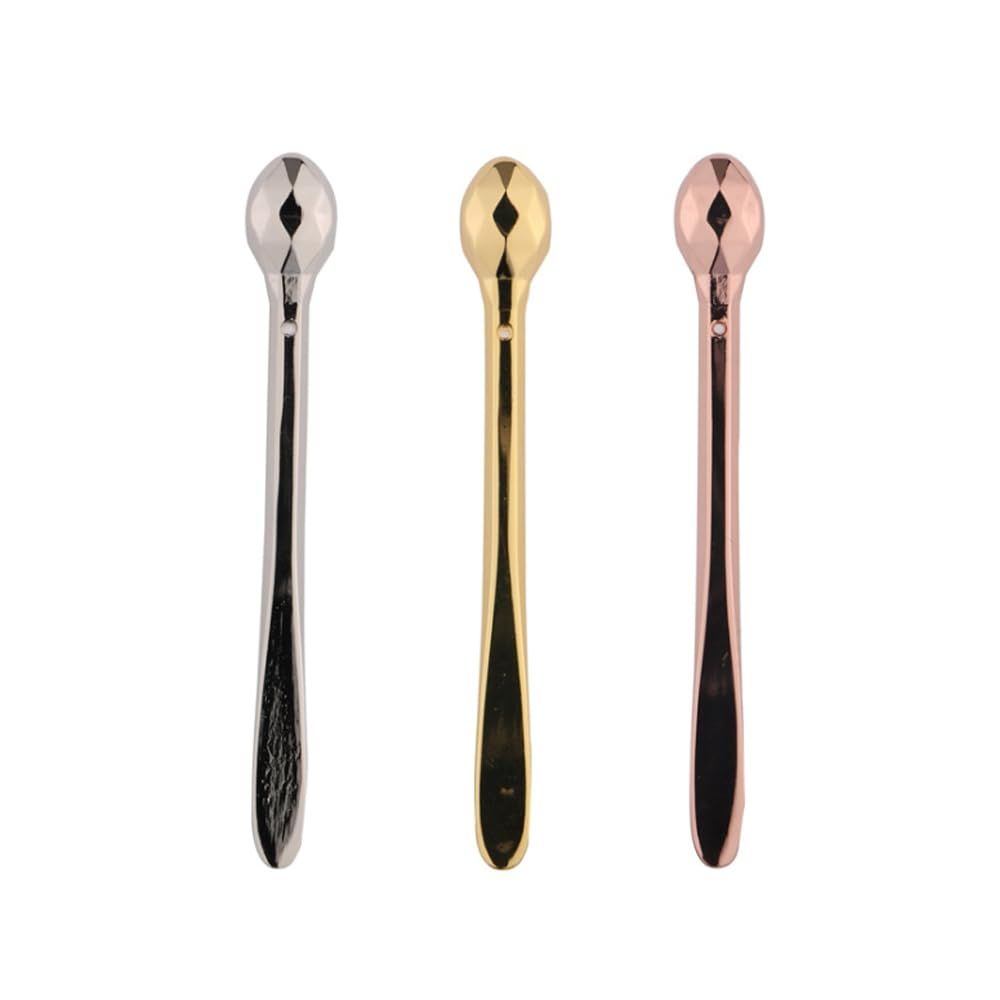 YATEASLU 3 Pcs Eye Cream Applicator Wand Sticks Metal Eye Cream Spoon Cosmetics Spoon Applicators Anti-wrinkle Anti-aging Eye Massagers for Girls Women gold rose gold silver
