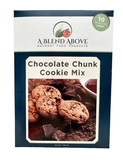 A Blend Above Chocolate Chunk Cookie Mix (Makes Appx. 36 Cookies), Choco-Chip Bliss: Indulgent Chocolate Chip Cookie Mix, Quick and Easy to Make, 10 Minute Prep, Large Chocolate Chips