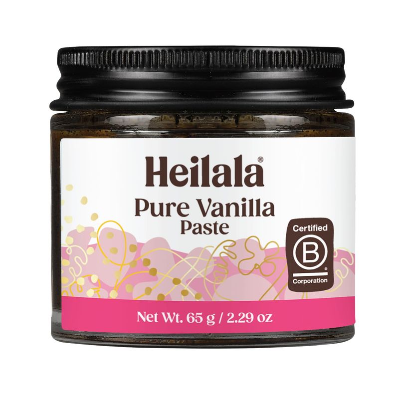 Vanilla Bean Paste for Baking - Heilala Vanilla, Preferred by the World&#39;s Best Chefs and Bakers - Low Sugar Pure Vanilla Paste, Sustainably and Ethically Sourced - 2.29 oz