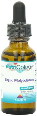 Nutricology Liquid Molybdenum Supplement - Sulfur Metabolism Support, 25mcg per Drop, Uric Acid, Trace Minerals, Liquid Drops - 1 Fl Oz