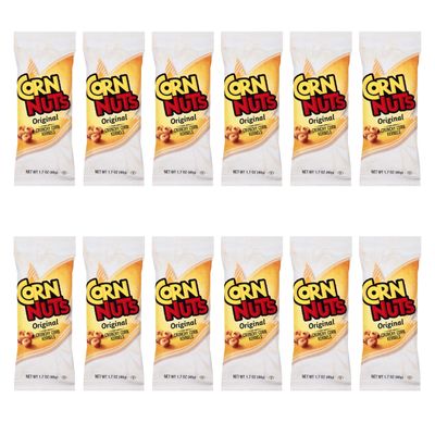 Corn Nuts Snack Packs 1.7oz (12 Pack) - Original Flavored Crunchy Corn Snacks - Mixed Nuts Individual Snacks, Nuts Snack Packs, Salty Travel Snacks - By Dr. Variety