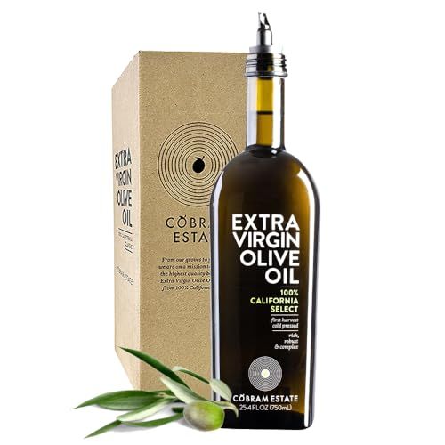 Cobram Estate California Select Extra Virgin Olive Oil - First Cold Pressed, Non-GMO, Keto Friendly, High in Antioxidants, Fruity Balanced - Cold Pressed Olive Oil Bottle EVOO - 750ml (Pack of 1)