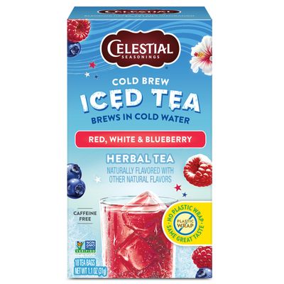 Celestial Seasonings Cold Brew Red, White Blueberry Iced Tea Bags 18 tea bags