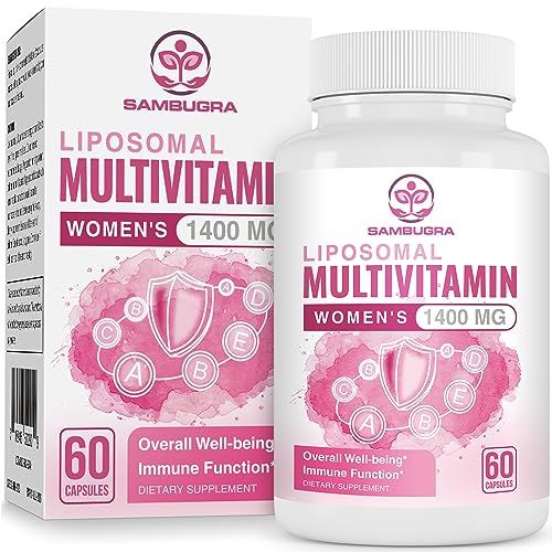 Liposomal Multivitamin for Women 1400MG - Womens Daily Multi Vitamins Supplements with Iron, Vitamin A, C, D, E and B Complex for Immune Health, Hair Skin Support for Women 18 60 Vegan Capsules