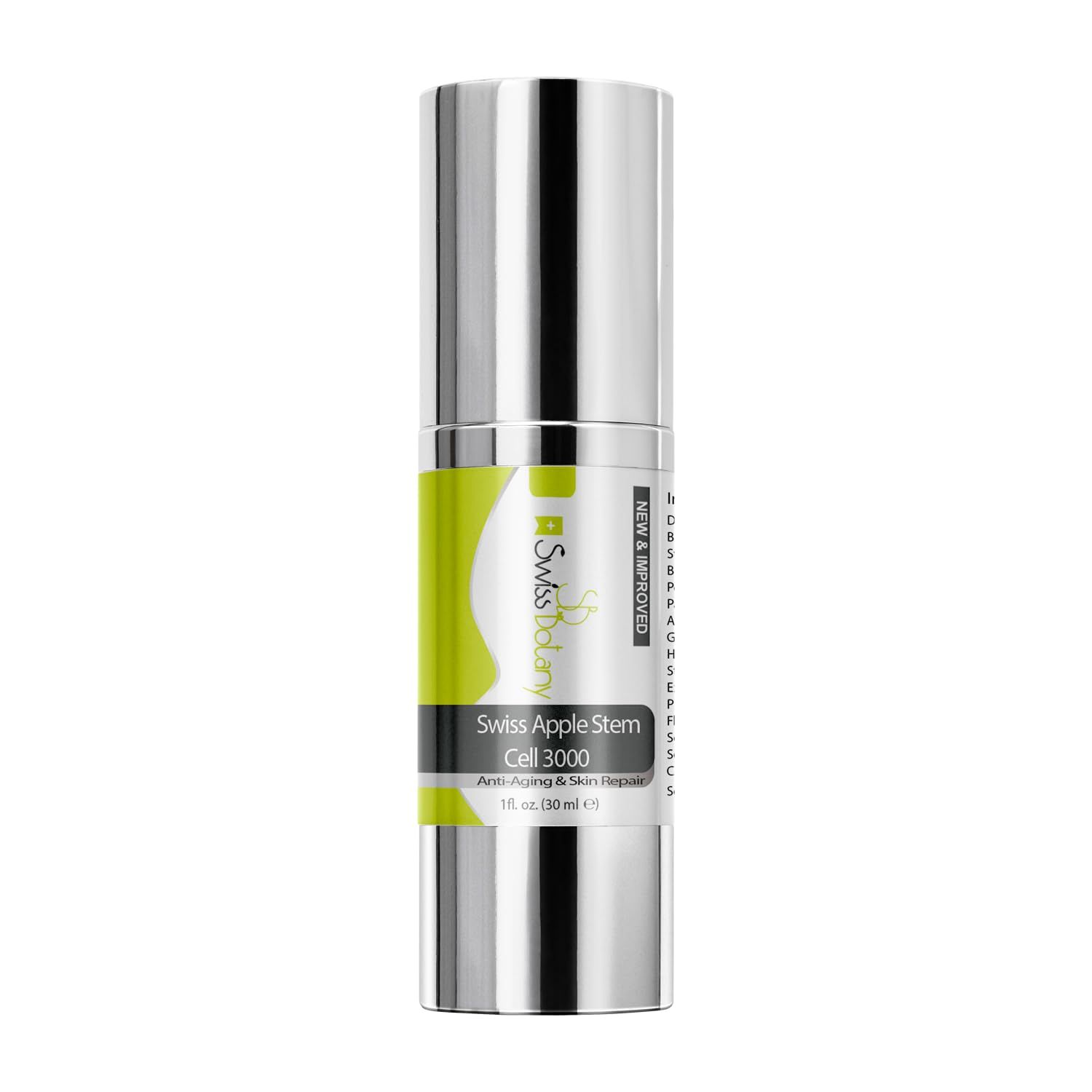 Swiss Botany Swiss Apple Stem Cell Cream for Face - Apple Stem Cell 3000 Plant Stem Cell to Reduce All signs of Aging, Wrinkles, Discoloration, Restore Elasticity and Youthful Appearance, 1Fl Oz