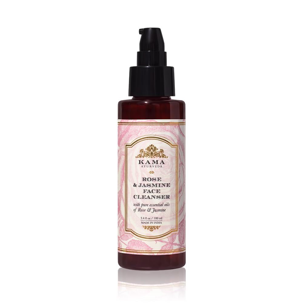 Kama Ayurveda Rose and Jasmine Face Cleanser with the Pure Essential Oils of Rose and Jasmine, 100ml