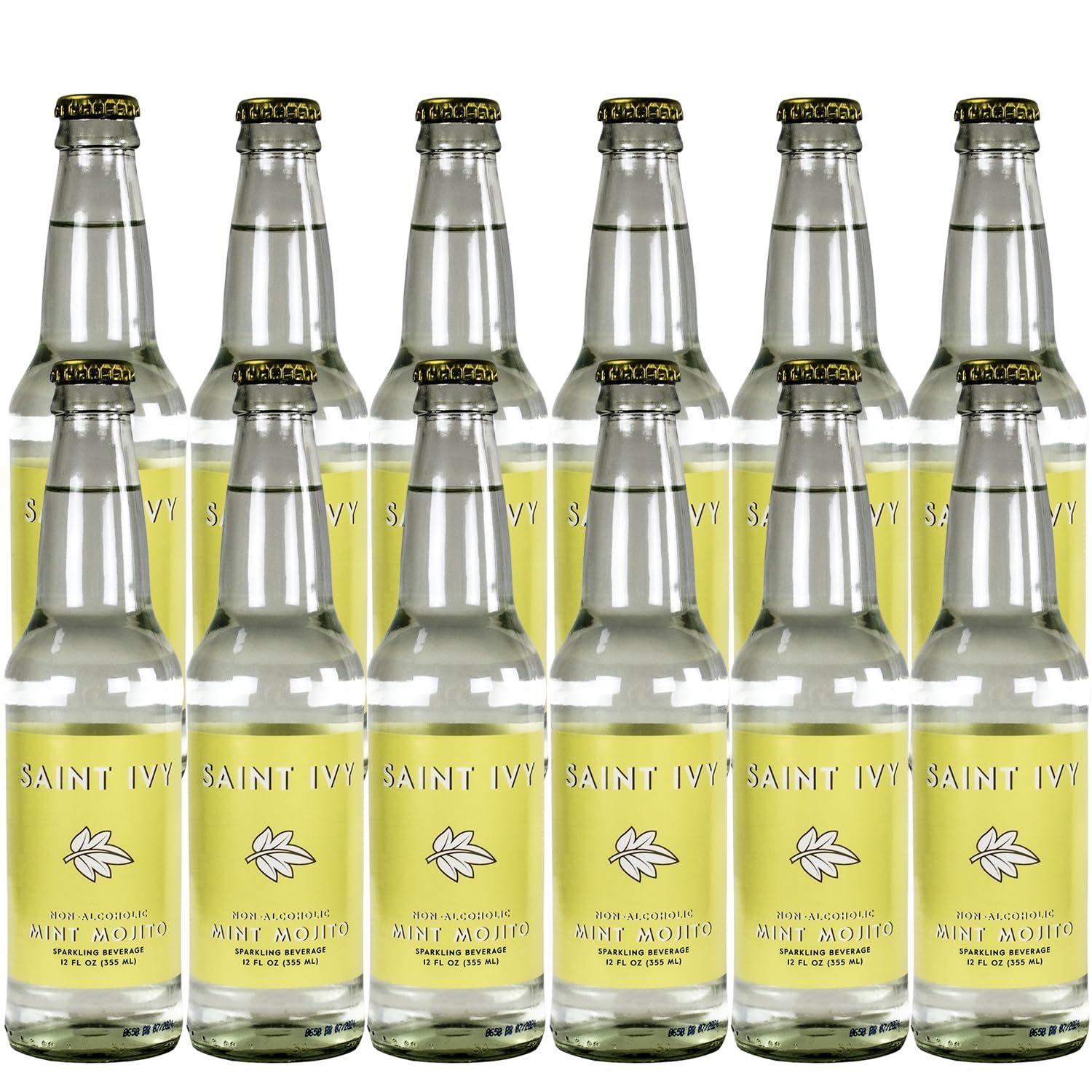 Saint Ivy Non Alcoholic Virgin Mint Mojito - Zero Alcohol, Classic Refreshing Alternative 12-PACK