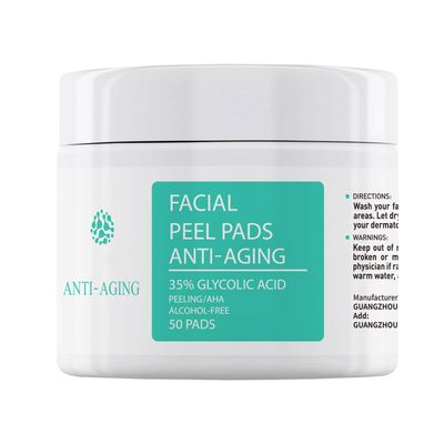 35 Glycolic Acid Pads for Face Body Exfoliant,Exfoliating Face Pad with AHA, Vitamins B5 C,Facial Radiance Cleansing Pades,Glycolic Acid Peel Pads for Pore Cleaner,Acne,Fine Lines (50 Pades)