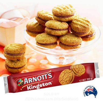 ARNOTT'S Family Favourites Arnott's - Delicious Kingston Biscuits (Pack Of 4 x 200g EA) A velvety blend of rich chocolate creamy flavour, Aussie Made Loved ...