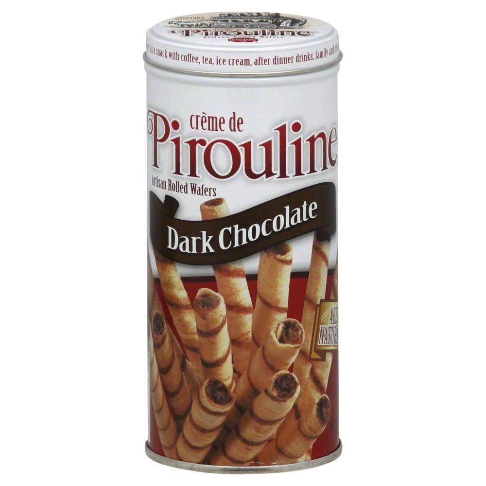DeBeukelaer Pirouline Cream Wafer, Dark Chocolate, 3.25 Ounce (Pack of 12)