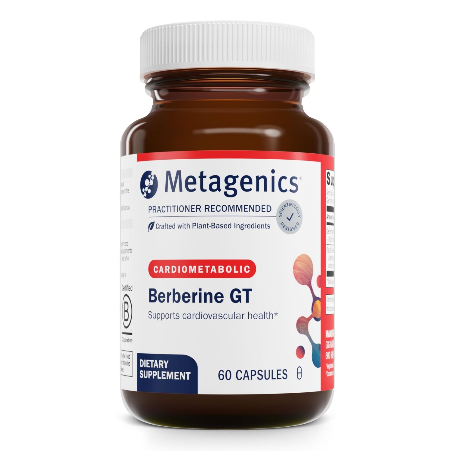Metagenics Berberine GT - Supports Cardiovascular Health and Healthy Carbohydrate Metabolism - 60 Count