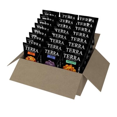 Terra Vegetable Chips, Snack Size Variety Pack, Original, Blues and Sweet Potato (Pack of 24)