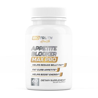 Appetite Blocker Max Pro - GLP-1 Supplement Weight Loss Pills for Women Fat Burner for Men to Shred Fat Appetite Suppressant 5 Research Backed Ingredients for Diet, Boosting Metabolism - 60 Caps